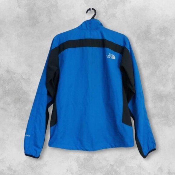 The North Face TNF Apex Jacket Zip-Up Zippered Pockets Mock Neck Blue Black W L - Picture 2 of 6